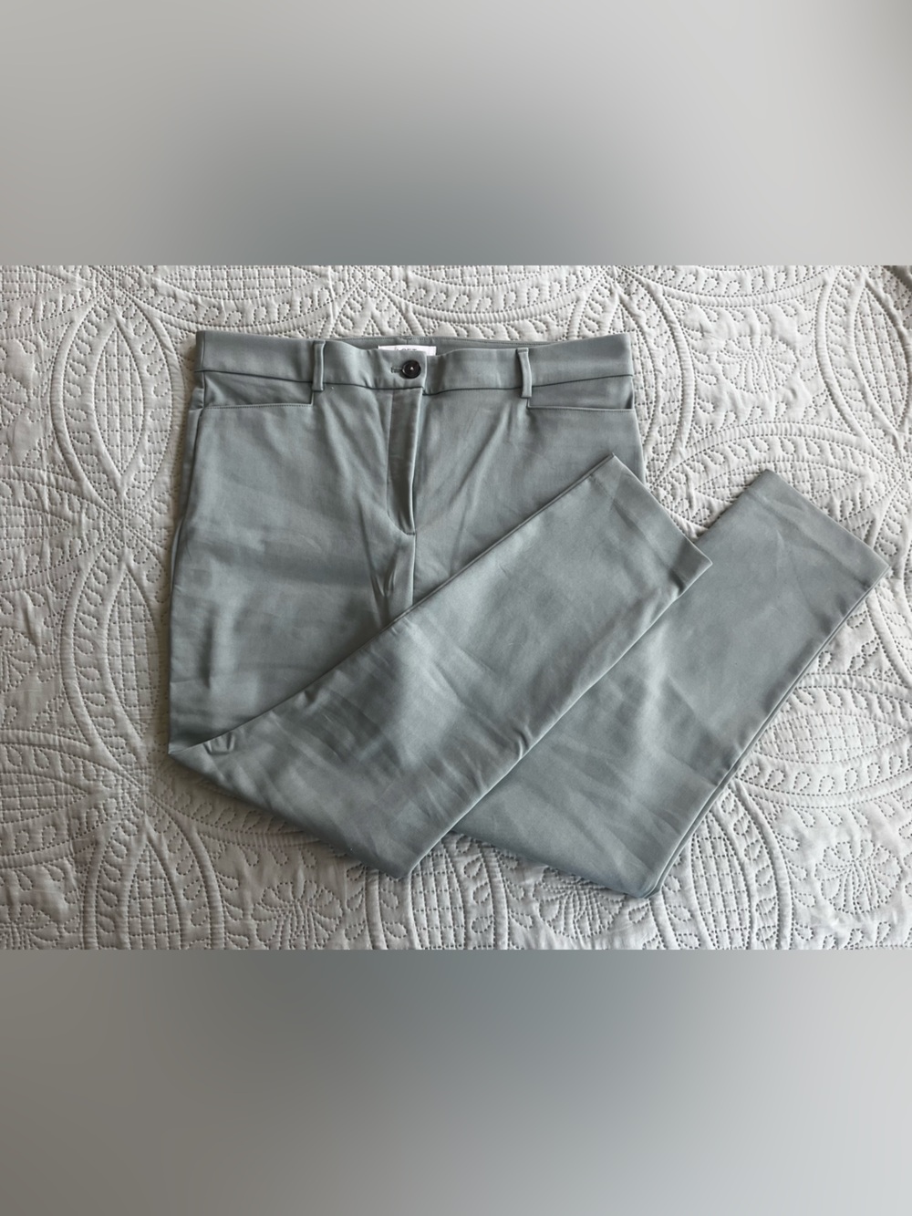 LOFT The Sutton Skinny Pants in Sage Green